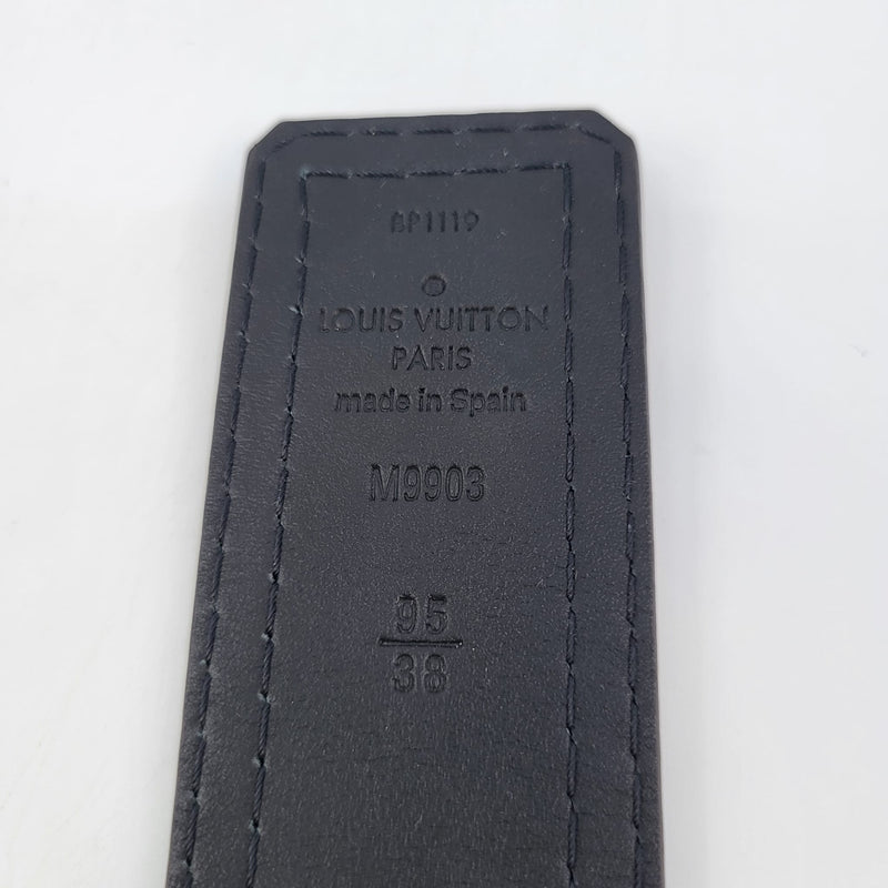 Authentic LOUIS VUITTON Damier Cobalt 40mm LV Initiales Belt 95 38 (SIZE 38)