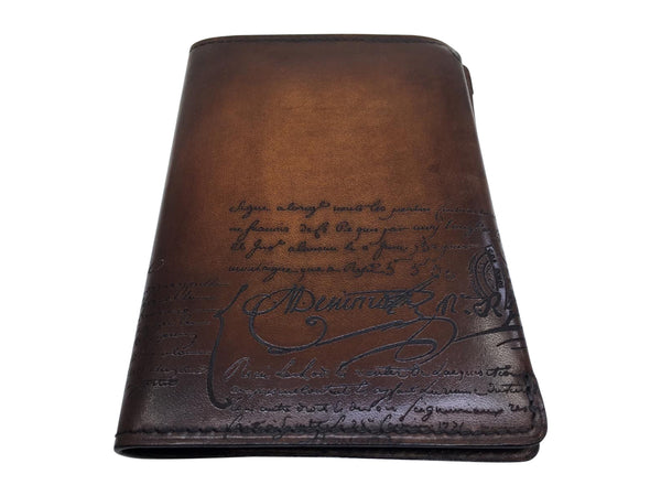 Berluti Escale Engraved Calf Leather Passport Holder - Luxuria & Co.