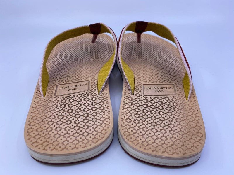 Louis Vuitton Women's Beige Thong Flip Flop Sandals Size 7.5