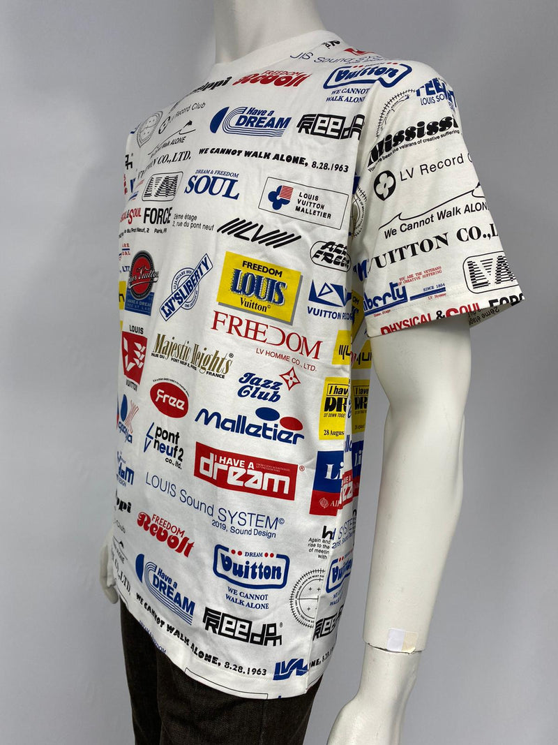 Louis Vuitton Men's Cotton Allover Logos Printed T-Shirt – Luxuria & Co.