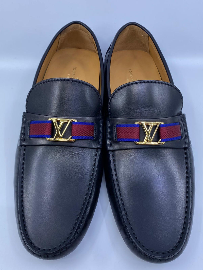 Louis Vuitton Black Hockenheim Moccasin Loafer 7.5 – The Closet