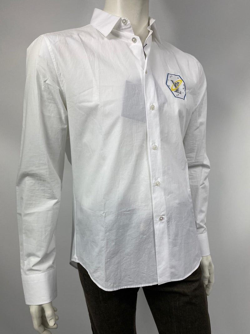 Louis Vuitton Regular DNA Poplin Shirt White. Size S0