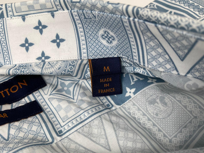 Louis Vuitton Navy Blue LV Monogram Cards Print Cotton Regular Fit Shirt XS  Louis Vuitton | The Luxury Closet
