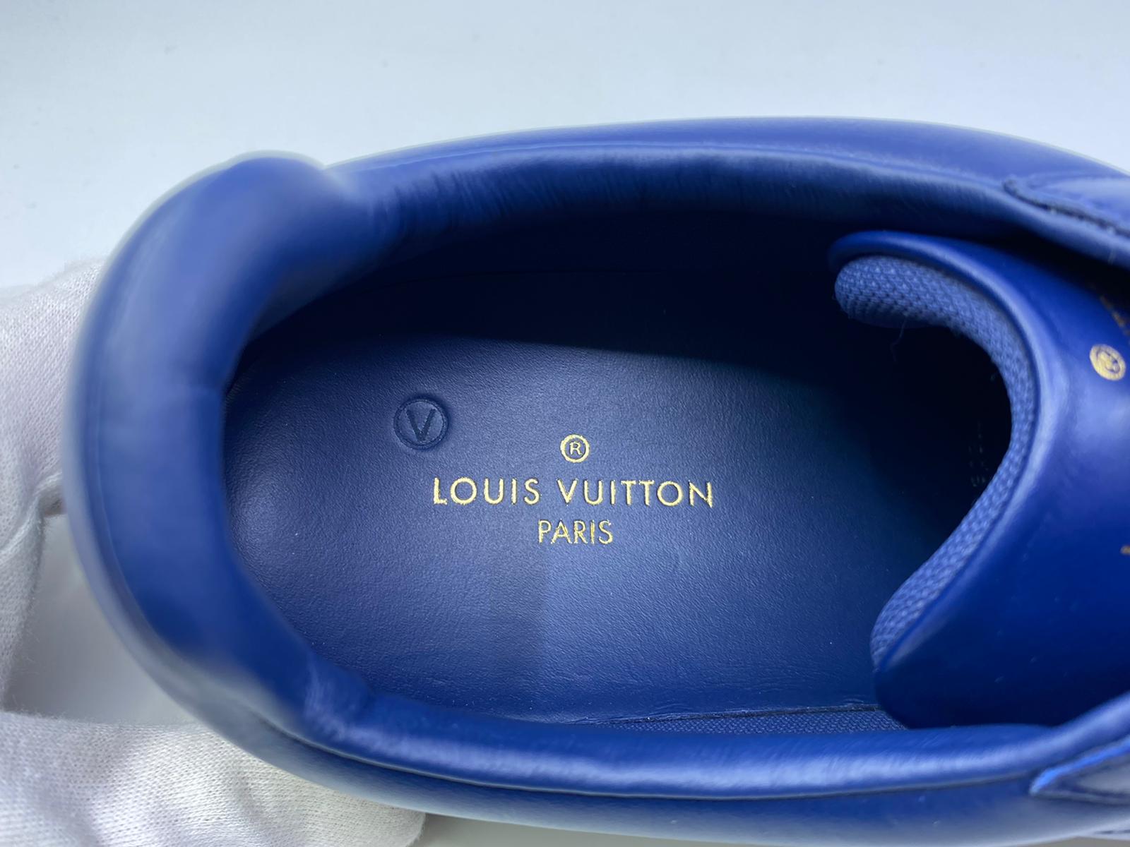 Louis Vuitton Men's Blue Leather Luxembourg Sneaker – Luxuria & Co.