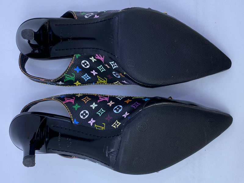 Louis Vuitton monogram slingback Sandals slip on casual shoes woman flats