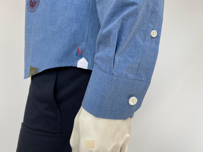 Louis Vuitton Men's Blue Cotton Regular Fit Classic Shirt With Stamps –  Luxuria & Co.