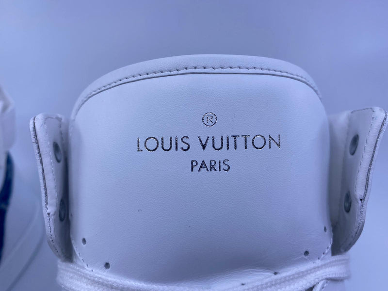 Louis Vuitton Men's White Leather & Monogram Canvas Rivoli Sneaker