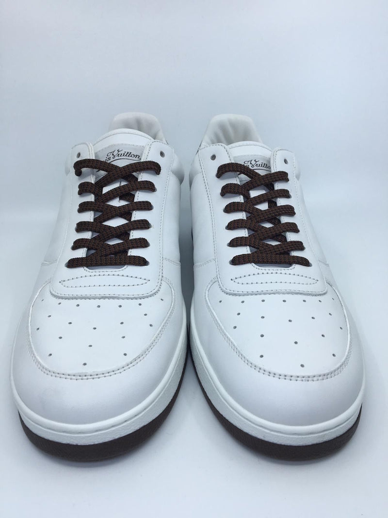 Louis Vuitton - Rivoli Monogram Canvas & Leather Men Sneakers White 9