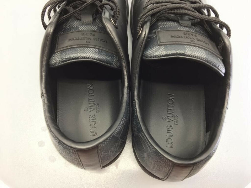 Louis Vuitton Damier Mens Sneakers, Black, 10.5