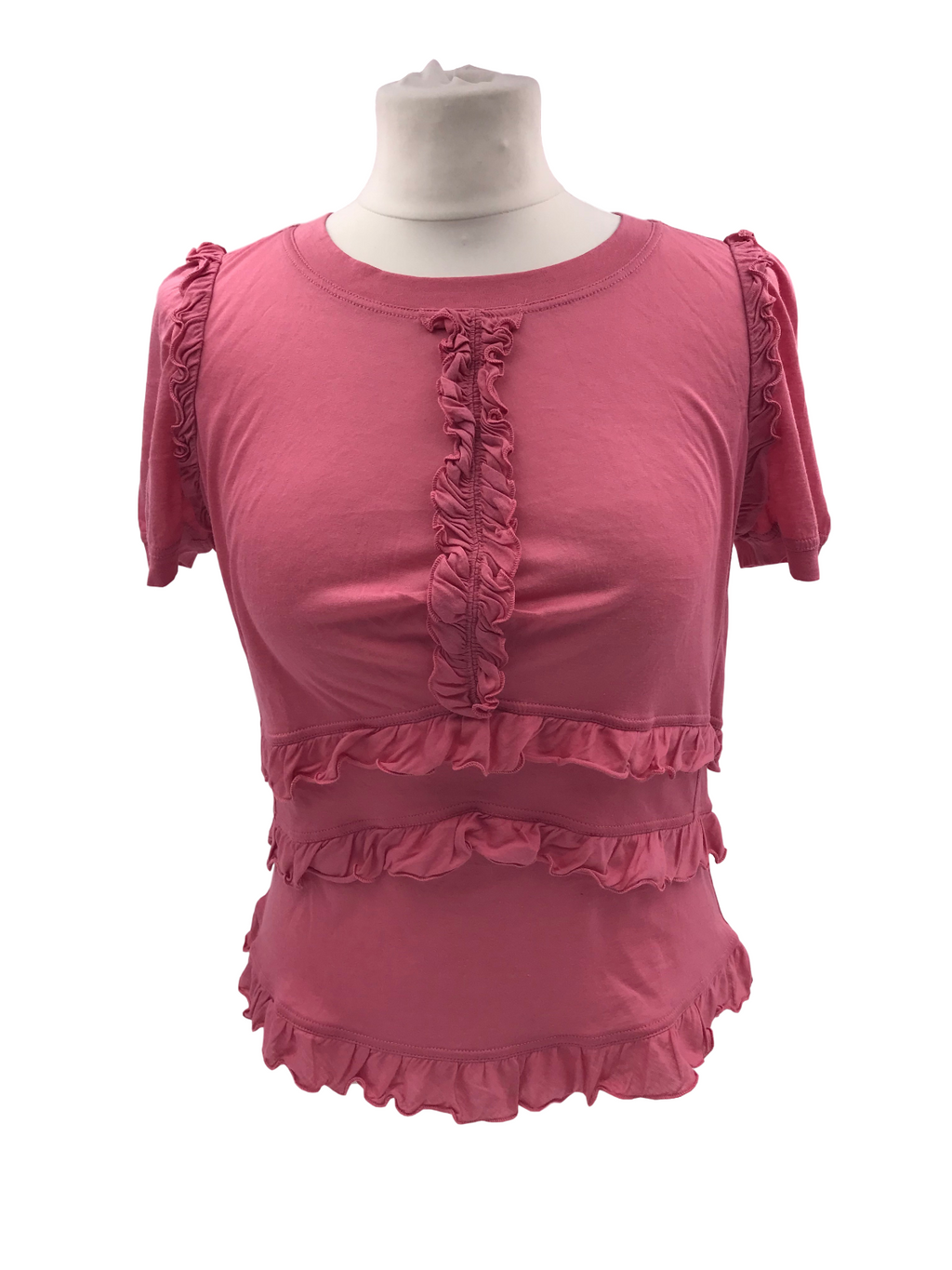 Louis Vuitton Women's Pink Cotton Frilled Shirt – Luxuria & Co.