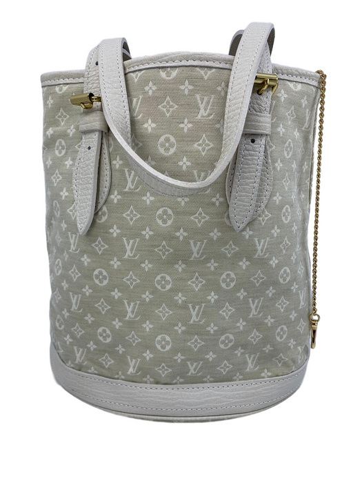 Louis Vuitton, Bags, Louis Vuitton Mini Lin Denim Bucket Tote Bag Wcoa  Dust Bag