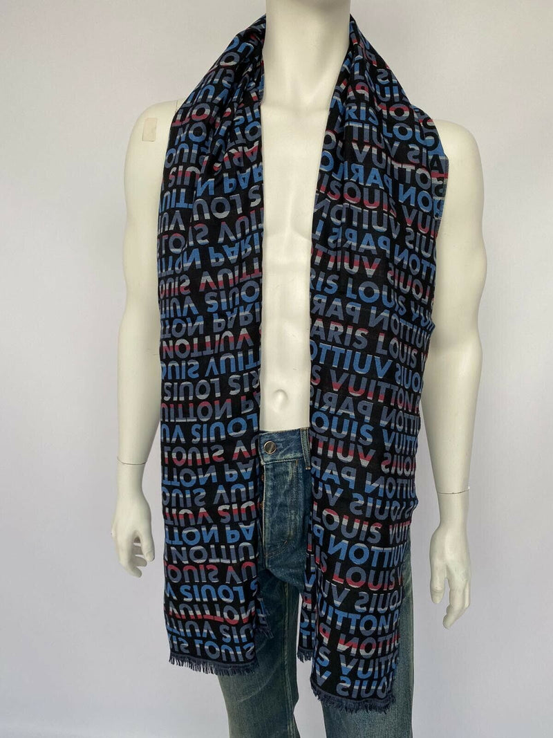 vuitton wool silk scarf