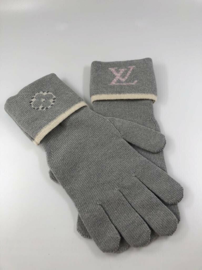 Louis Vuitton MONOGRAM Monogram Nylon Leather Logo Leather & Faux Leather  Gloves (M77883)