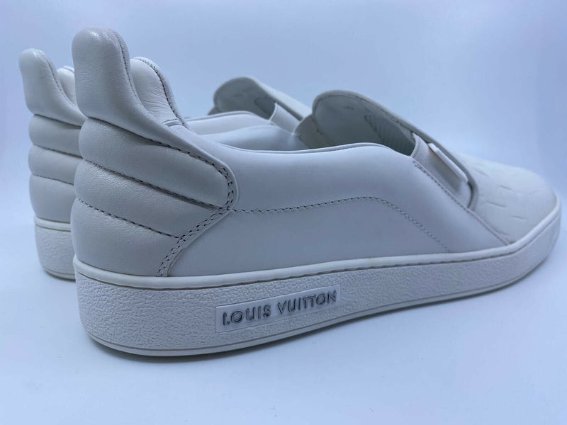 Louis Vuitton Men's White Leather Frontrow Slip-On Sneaker – Luxuria & Co.