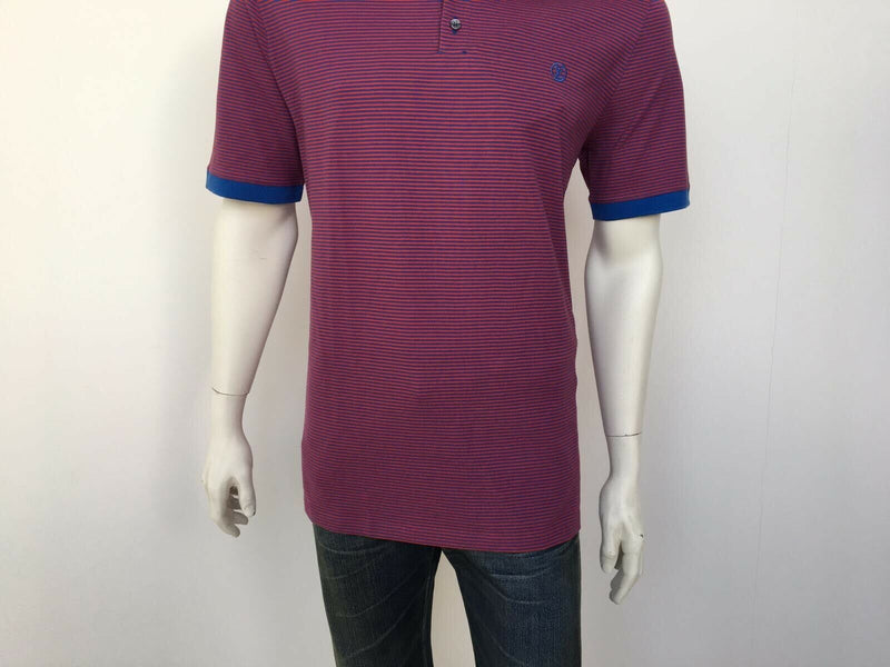 Louis Vuitton Fil a Fil Purple/Blue Polo Shirt, men's size XL