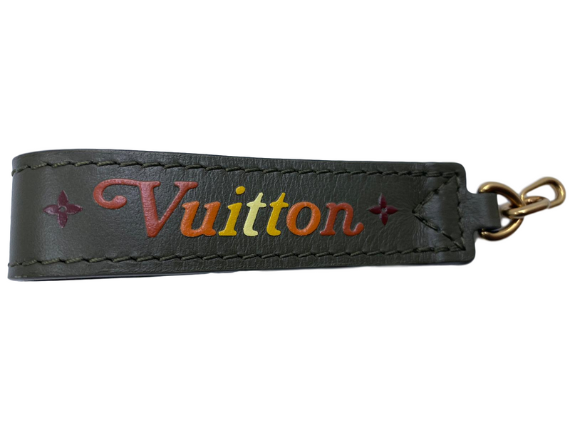 Louis Vuitton Women's Green Leather New Wave Zip Pull / Keychain