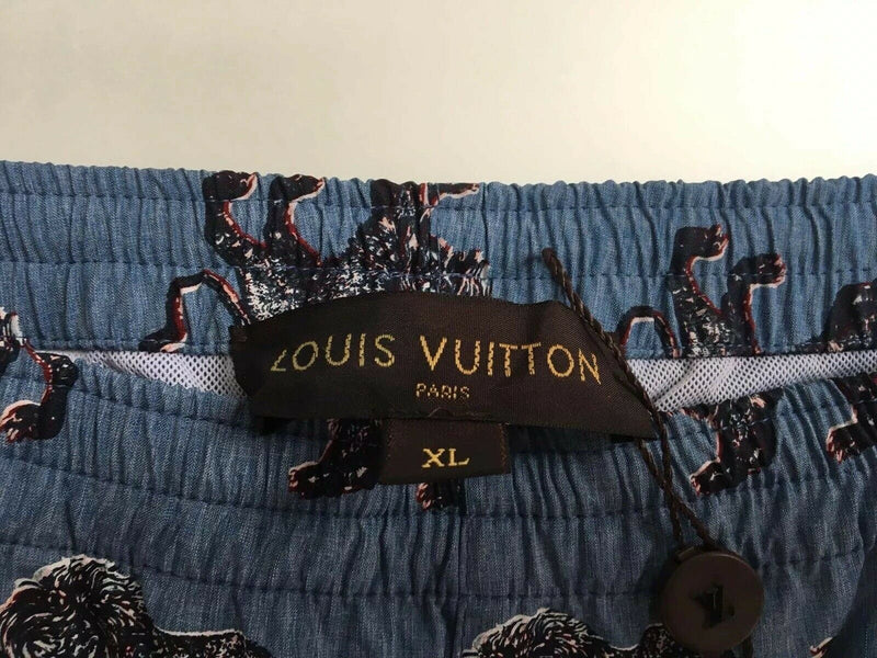 Louis Vuitton Men's Blue Polyester Chapman Lion Swim Shorts – Luxuria & Co.