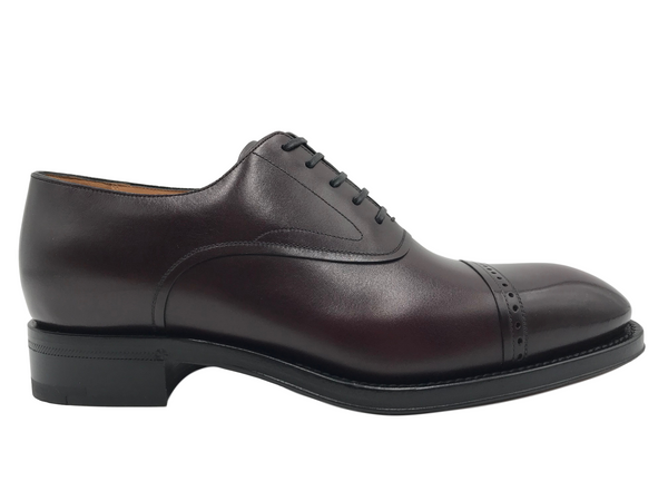 Louis Vuitton Men's Burgundy Leather Monceau Richelieu Derby Shoe ...