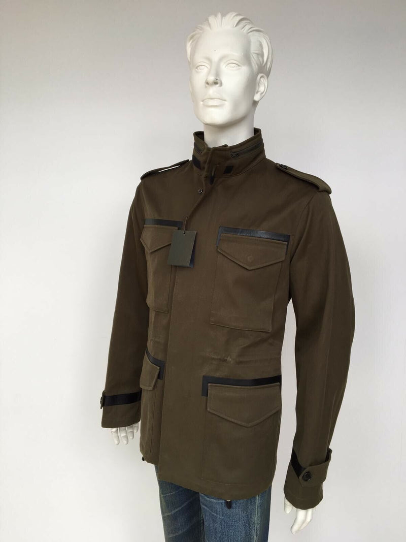 Berluti Leather Trim Field Jacket - Luxuria & Co.