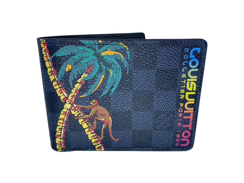 louis vuitton backpack palm trees monkeys Multiple Wallet Damier Cobalt Jungle Palm Tree – Luxuria & Co