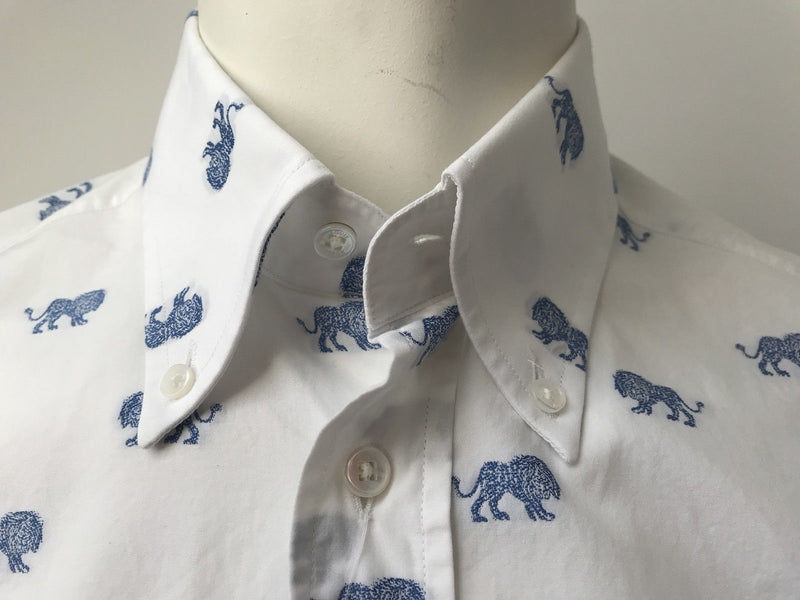 Louis Vuitton Monogram Giraffe Elephant Long Sleeve Shirt White