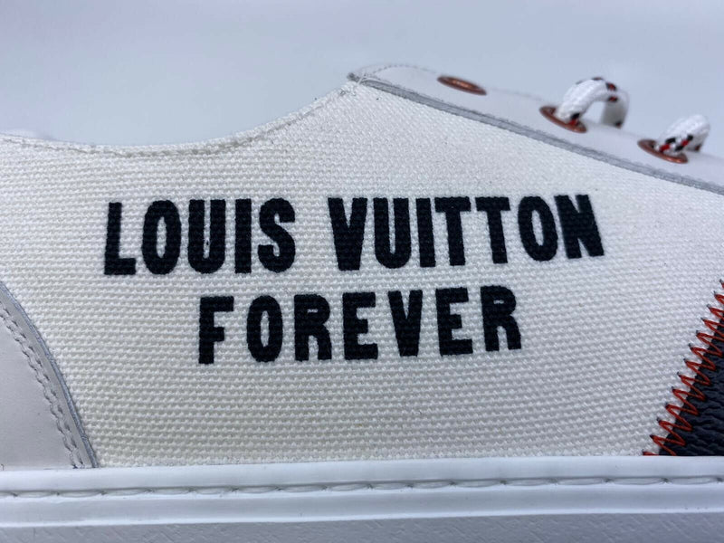 Louis Vuitton Black Canvas And Leather LV Forever Tattoo Low Top Sneakers  Size 41.5 Louis Vuitton