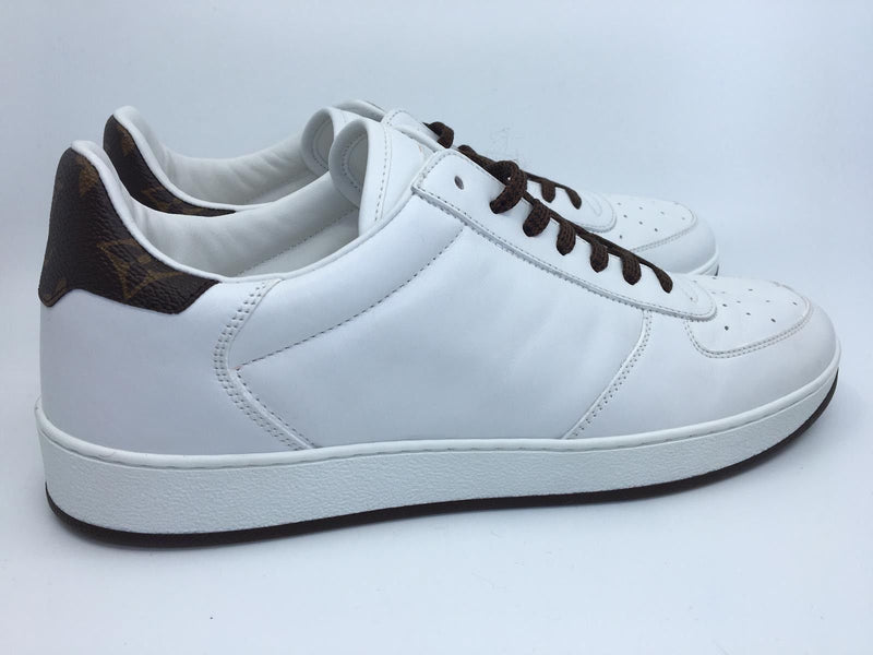 Louis Vuitton Men's White Monogram Leather Rivoli Sneaker