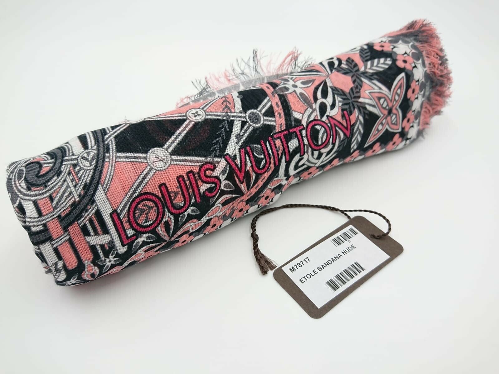 Louis Vuitton Women's Pink Cotton Monogram Flower Scarf M78717 ...