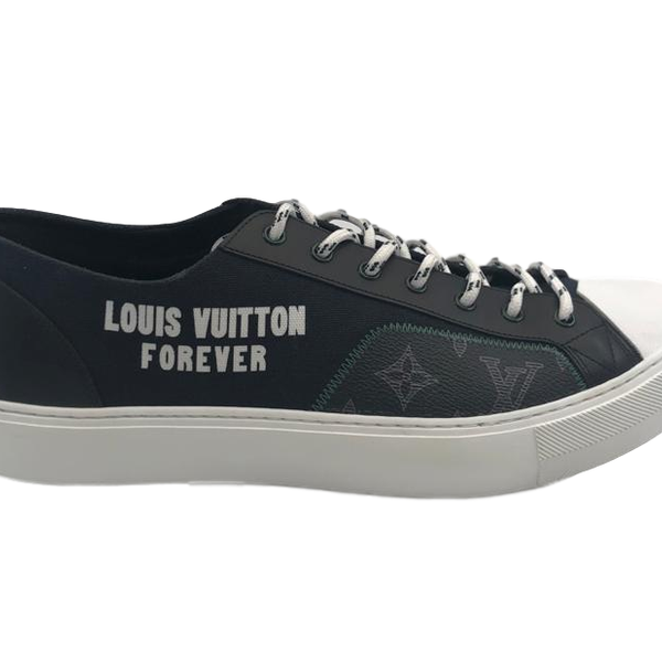LOUIS VUITTON Canvas LV Forever Mens Tattoo Sneaker Boots 10 Black