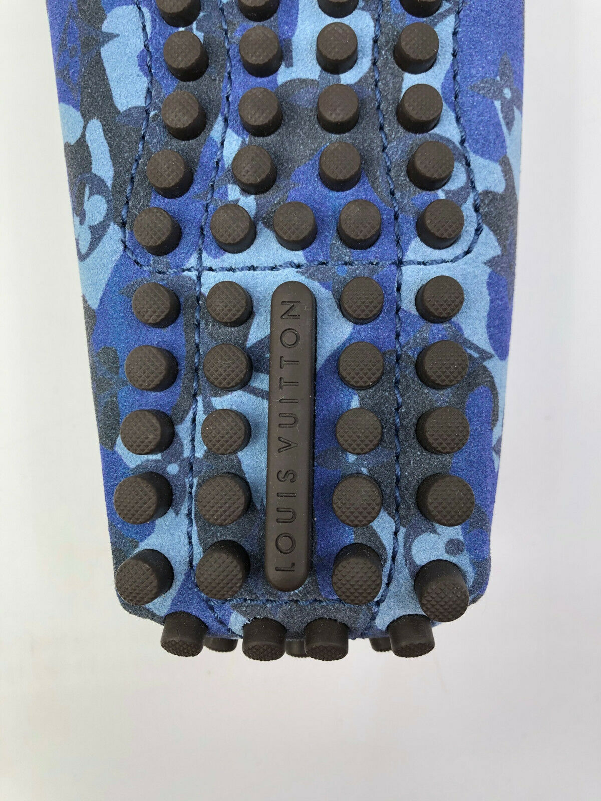 LOUIS VUITTON Palm Spring Blue Camo Suede Men\'s Mocassin 7UK - 8US $_57.JPG?set_id=880000500F main image 4