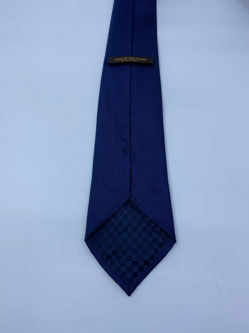 Louis Vuitton Uniformes Blue Orange Woven Silk Tie - Luxuria & Co.