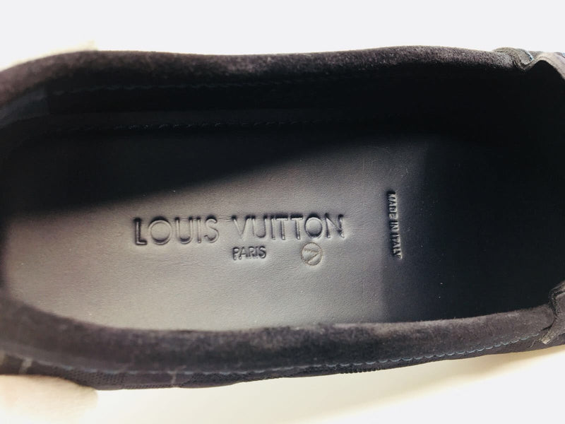 Louis Vuitton Men's Navy Damier Suede Shade Car Shoe Loafer – Luxuria & Co.