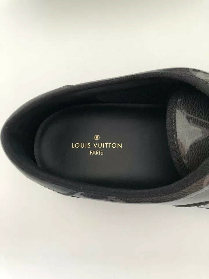 LOUIS VUITTON Monogram Eclipse Glaze Men Trocadero sneaker UK6.5 shoes  Authentic