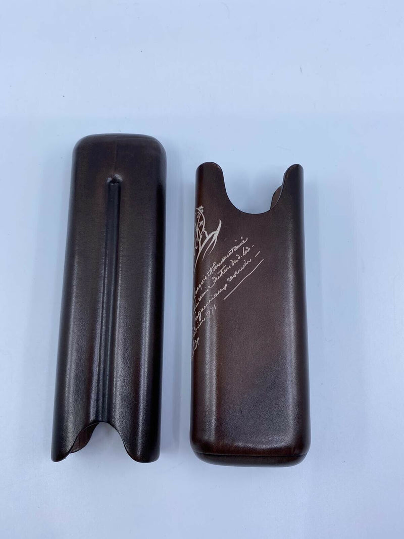 Berluti Engraved Venezia Calf Leather Two-Cigar Case - Luxuria & Co.
