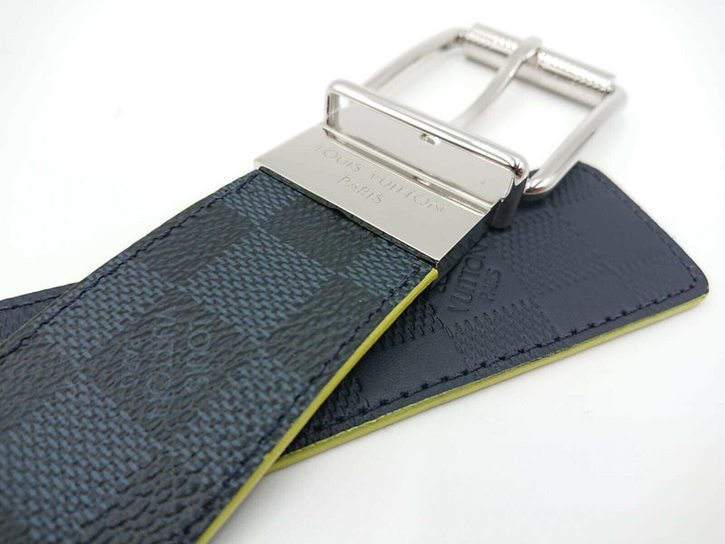 Louis Vuitton Men's Navy Damier Cobalt Reversible Belt M0954S