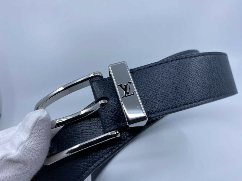 Louis Vuitton - Pont NEUF 35mm Belt - Leather - Black - Size: 100 cm - Luxury