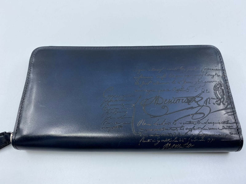 Berluti Itauba Scritto Leather Long Zipped Wallet - Luxuria & Co.