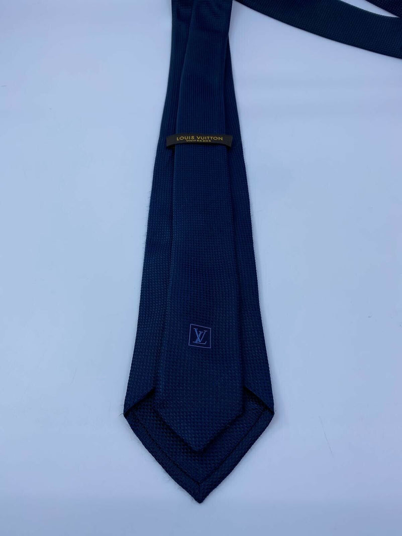 Louis Vuitton tie monogramissim 8CM M67998 silk 100% blue men's LOUIS  VUITTON