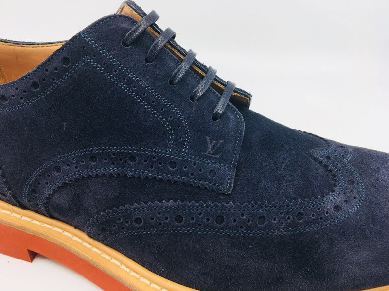 Louis Vuitton LV Derby Oxford Dress Shoes Navy Blue Men’s Size 9
