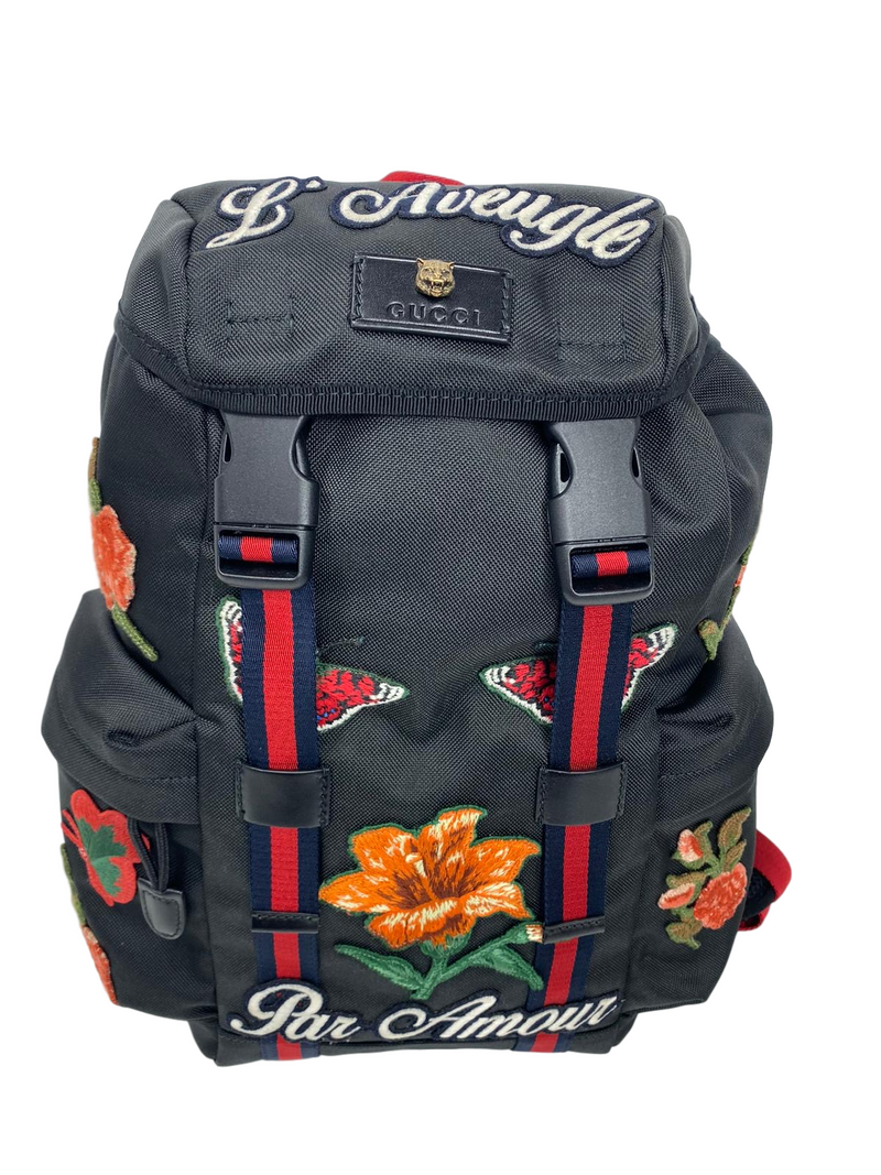 GUCCI Techpack Backpack with Embroidery Men's Backpack Bag 429037-US