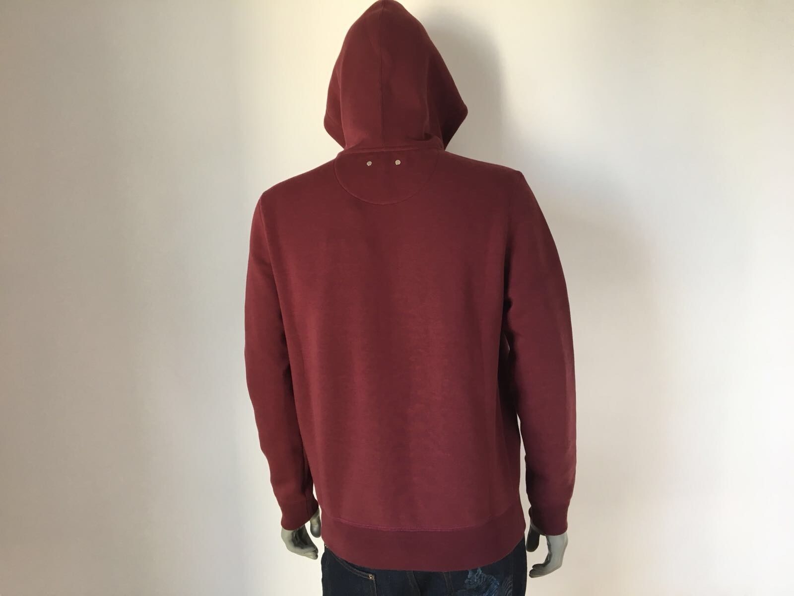 Louis Vuitton Men's Burgundy Cotton Travel Zip Up Hoodie Sweater