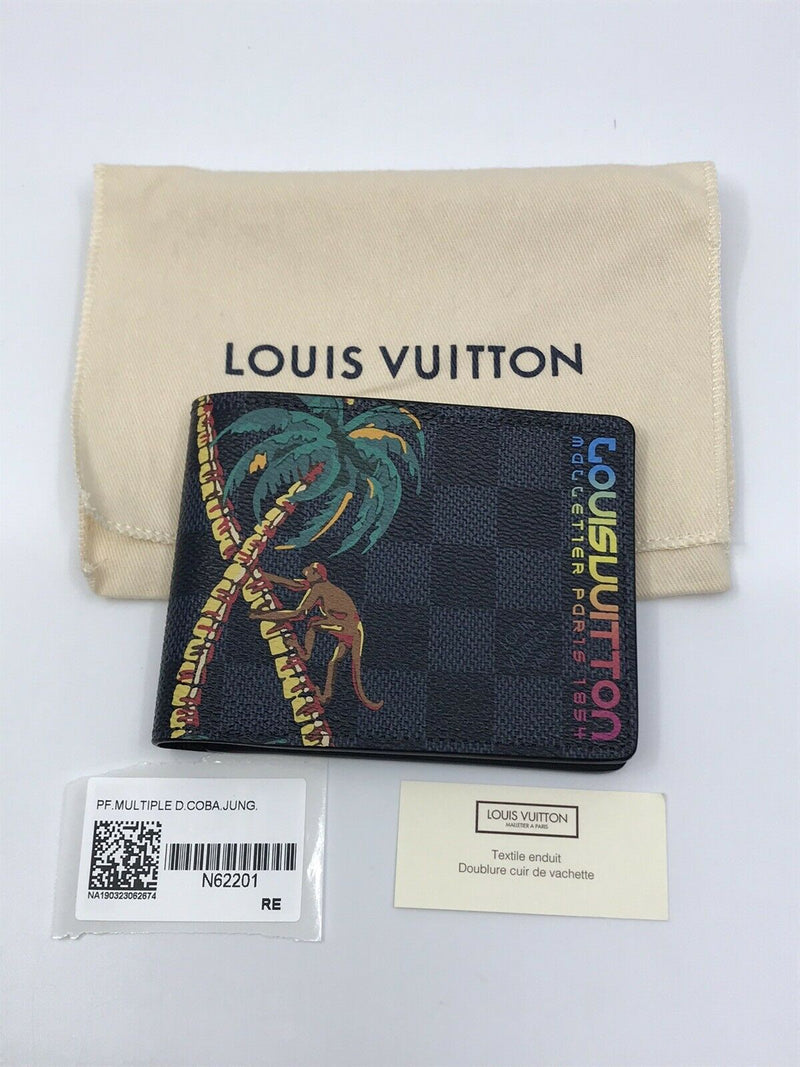 Louis Vuitton Multiple Wallet Damier Cobalt Jungle Palm Tree - Luxuria & Co.