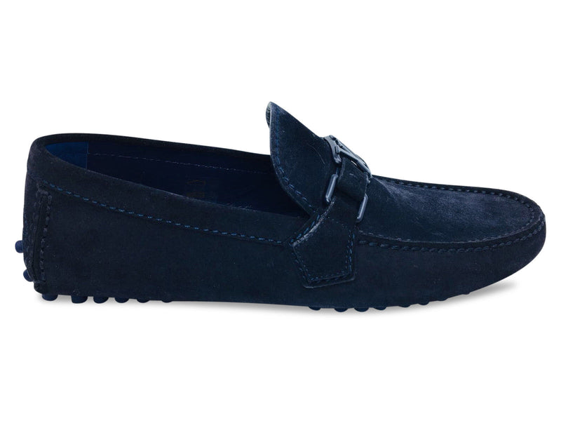 Louis Vuitton Men's Navy Suede Hockenheim Car Shoe Loafer