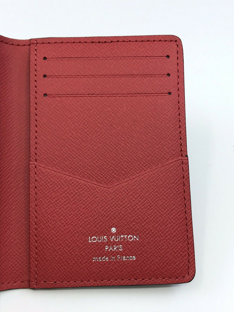 Louis Vuitton Monogram Red Pocket Organizer Wallet - SAVIC