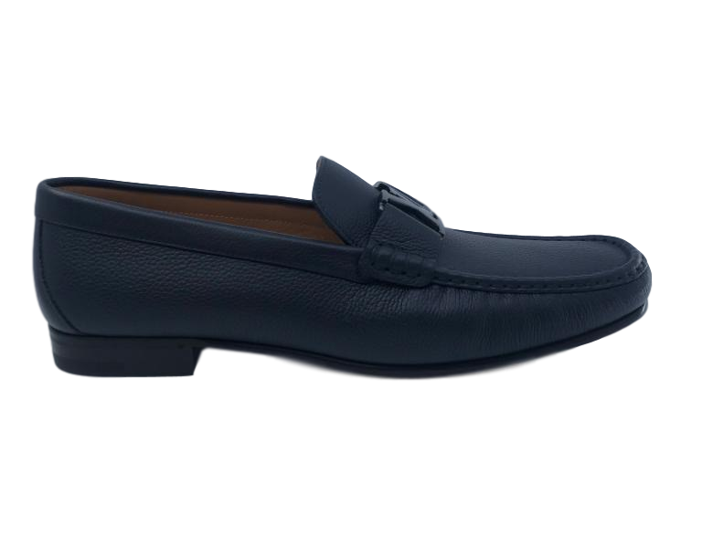 Louis Vuitton Navy Blue Patent Leather Oxford Slip On Loafers Size 39.5  Louis Vuitton