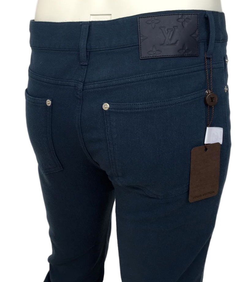 Louis Vuitton Monogram Patch Corduroy Slim Jeans - Luxuria & Co.