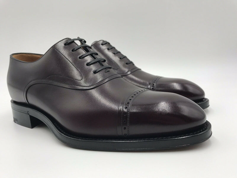 Louis Vuitton Men's Burgundy Leather Monceau Richelieu Derby Shoe ...