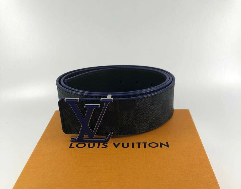 Louis Vuitton Damier Graphite LV Initials Belt - Luxuria & Co.