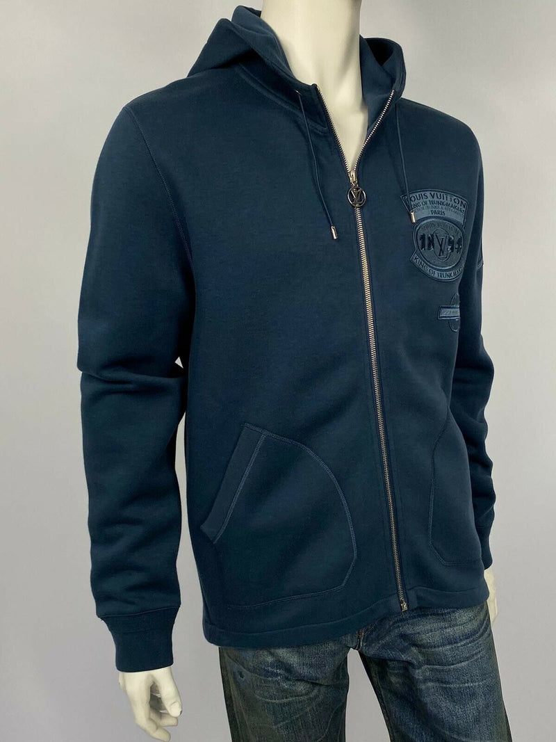 Louis Vuitton Fine Patches Travel Zip Up Hoodie - Luxuria & Co.