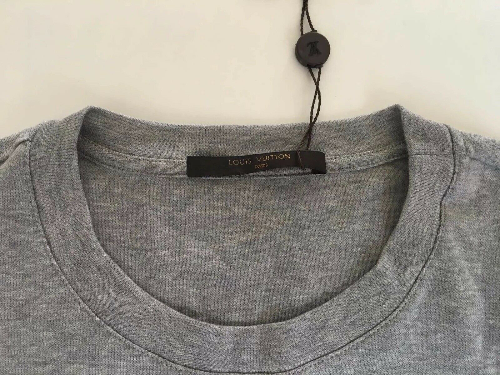 Louis Vuitton Men's Gray Cotton Volez Voguez Voyagez T-Shirt